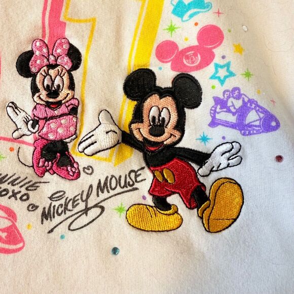 Disney World Sweatshirt Hoodie Large 2011 Mickey Minnie Goofy Pluto Embroidered - Picture 7 of 12